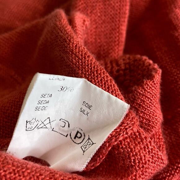 Maria Di Ripabianca Silk Linen Blend Knit Cardigan Front Pockets Women’s US 6 - Picture 10 of 11